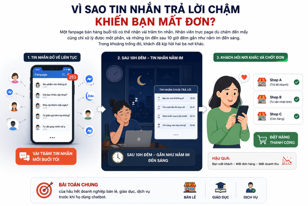 chatbot AI trả lời tự động