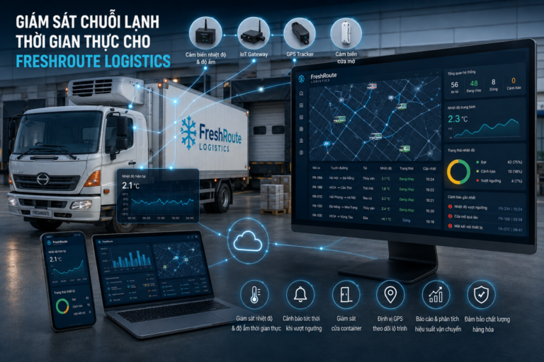 Giám sát chuỗi lạnh thời gian thực cho FreshRoute Logistics
